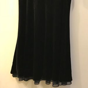 Black velvet/silk lined DKNY skirt.